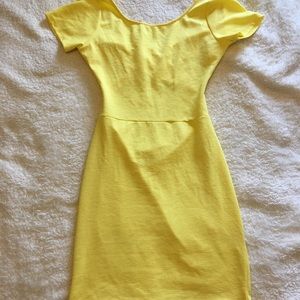 Yellow dress with open back